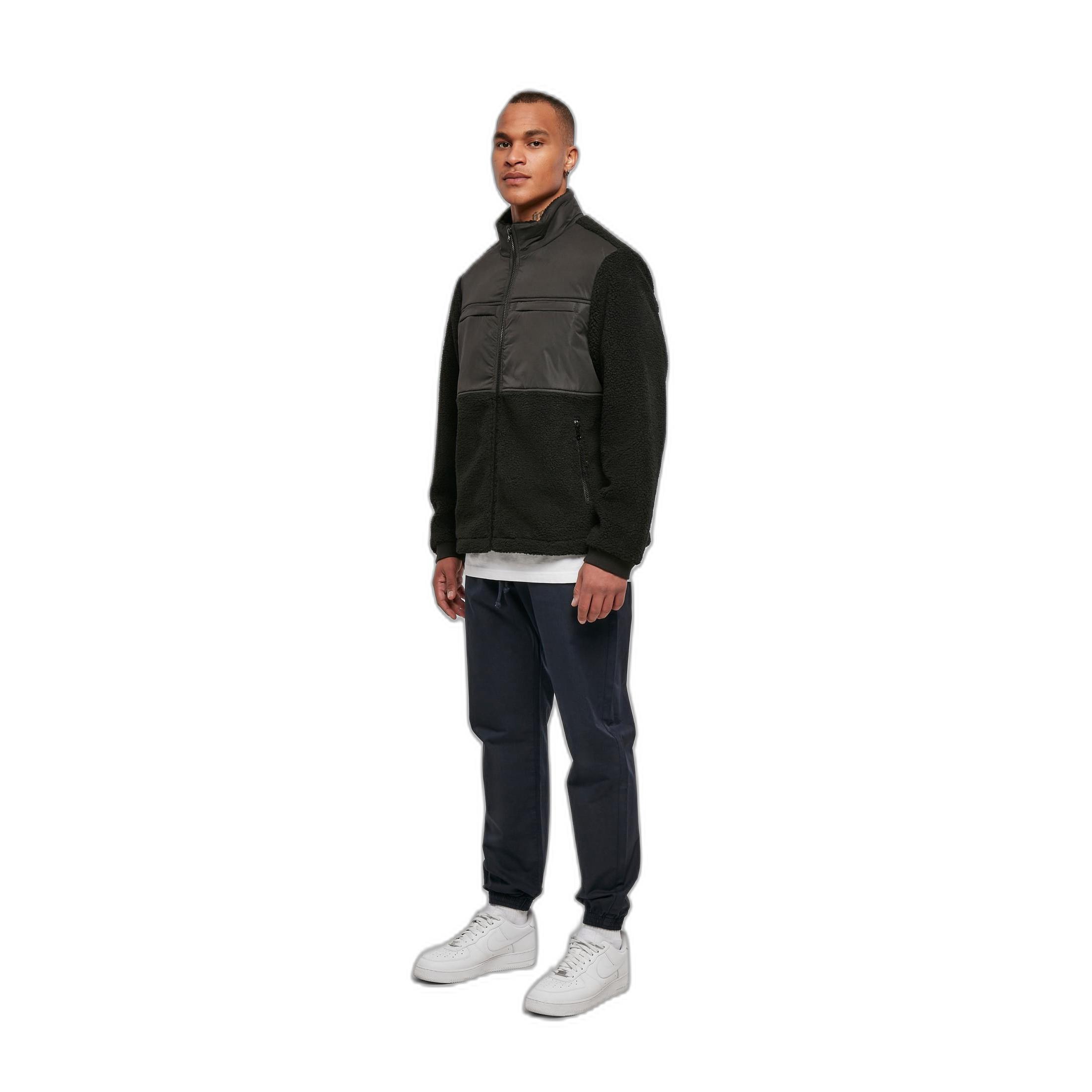 URBAN CLASSICS  sherpa-fleece patched 