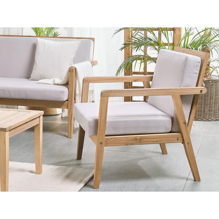 Beliani Lounge Set mit Tisch aus Akazienholz Retro PALLANO  