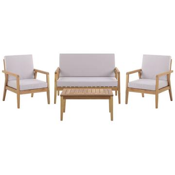 Set divani con tavolino en Legno d'acacia Retrò PALLANO