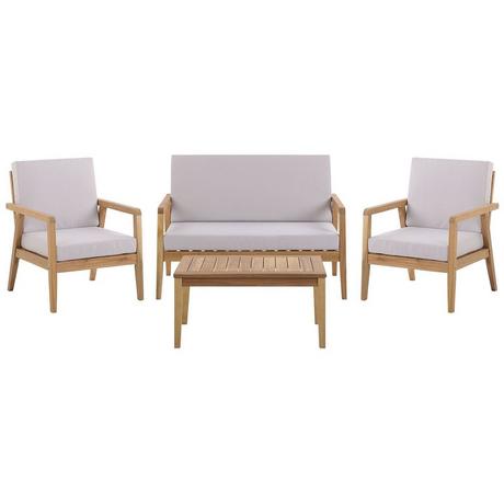 Beliani Lounge Set mit Tisch aus Akazienholz Retro PALLANO  