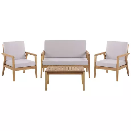 Beliani Lounge Set mit Tisch aus Akazienholz Retro PALLANO  