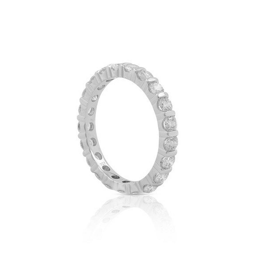 Bague Mémoire Diamant 1.50ct. or blanc 750