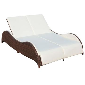 Chaise longue rotin synthétique