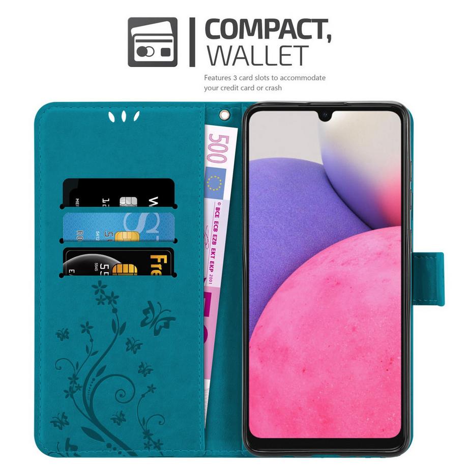 Cadorabo  Hülle für Samsung Galaxy A33 5G Blumen Design Magnetverschluss 