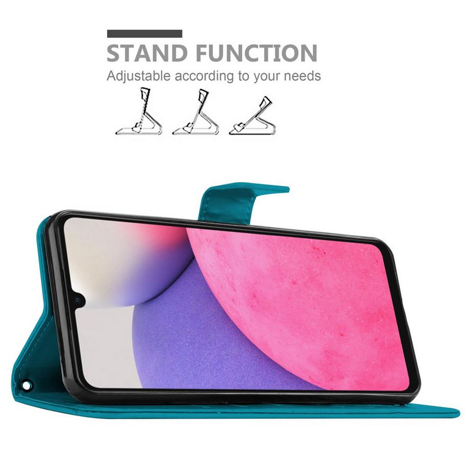 Cadorabo  Hülle für Samsung Galaxy A33 5G Blumen Design Magnetverschluss 
