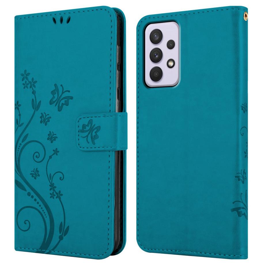 Cadorabo  Hülle für Samsung Galaxy A33 5G Blumen Design Magnetverschluss 