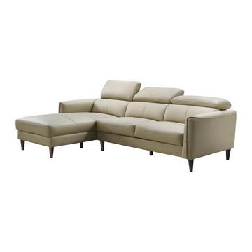 Ecksofa - Ecke links - Büffelleder - Beige - SALVI