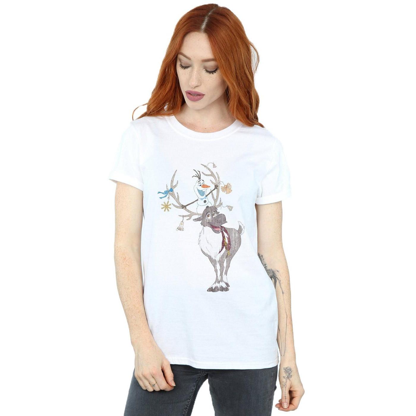 Disney Frozen Sven e Olaf T-Shirt di Natale  