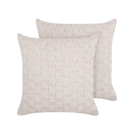 Beliani Lot de 2 coussins en Polyester Rustique BASALIM  