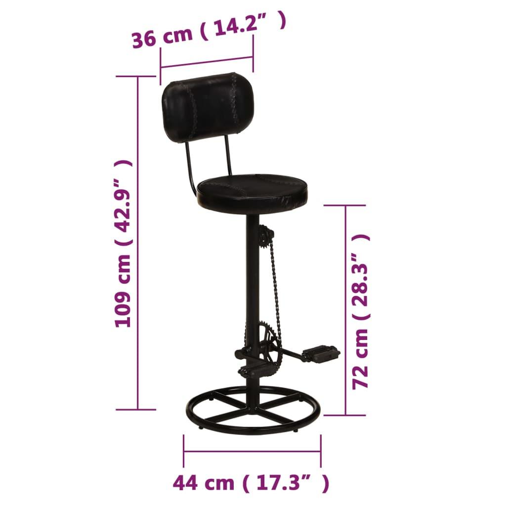 VidaXL Tabouret de bar cuir  