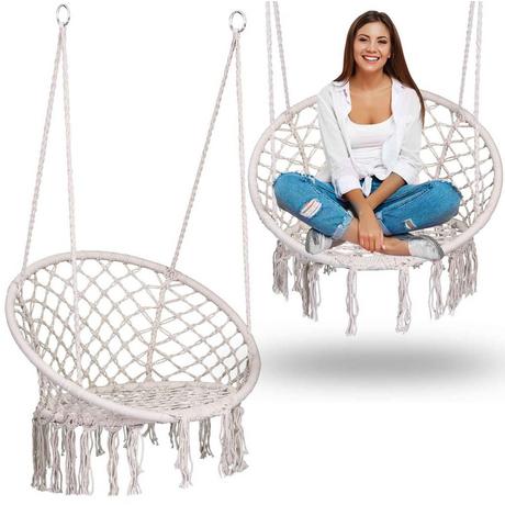 B2X Poltrona da giardino sospesa Altalena BOHO Beige  