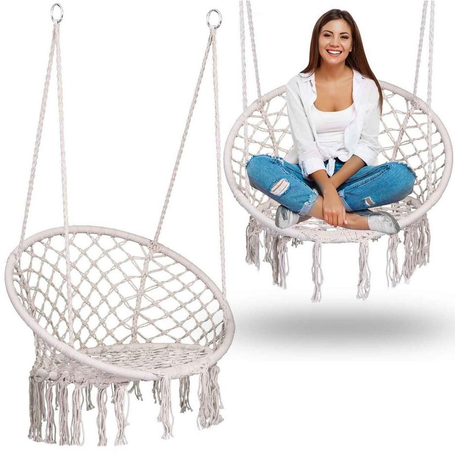 Hängender Gartensessel BOHO Beige