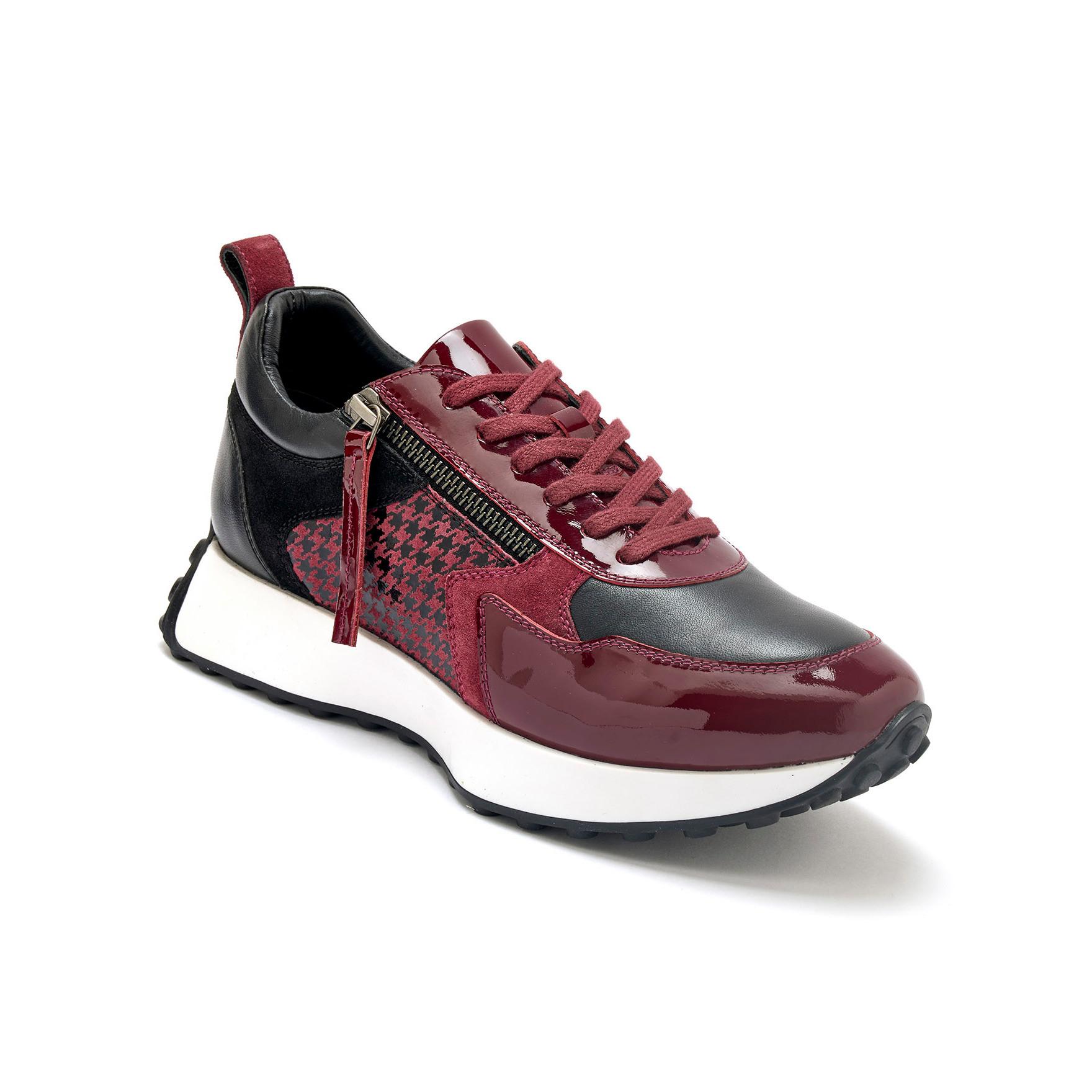Pédiconfort  baskets zippé cuir lisse et verni 