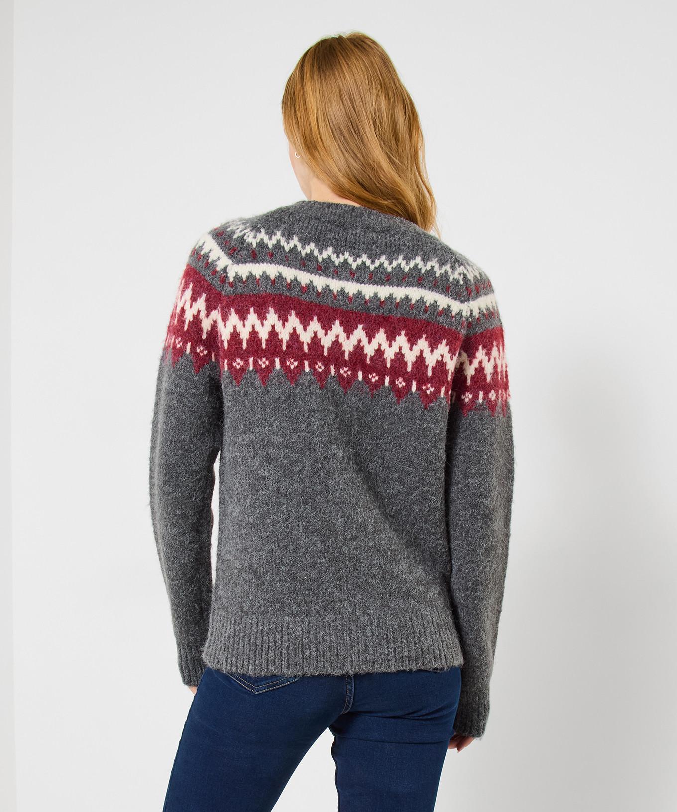 Joe Browns Cardigan Fair Isle con chiusura a alamari  