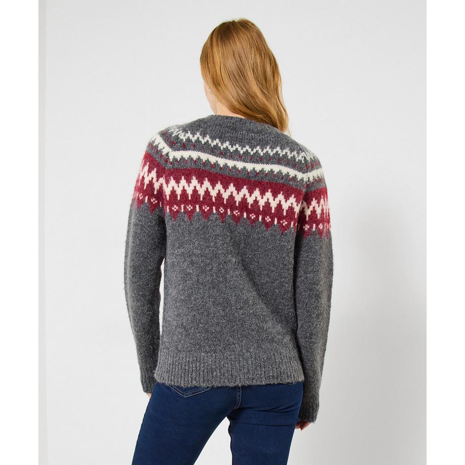 Joe Browns Cardigan Fair Isle con chiusura a alamari  