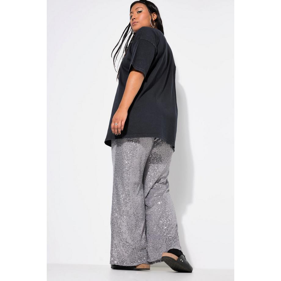 Studio Untold Pantalon Wide Legs Sequins Taille Élastique  