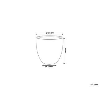 Beliani Blumenkübel aus Lehm-Faser-Mischung Modern KANNIA  
