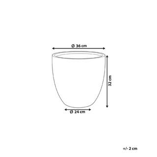 Beliani Blumenkübel aus Lehm-Faser-Mischung Modern KANNIA  