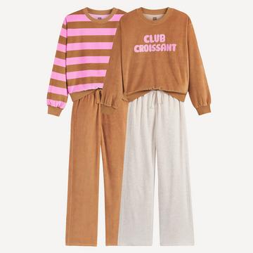 2er-Pack Pyjamas aus Samt