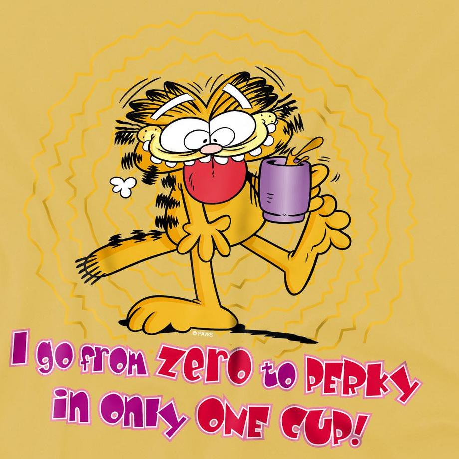 Garfield  From Zero To Perky Maglietta 