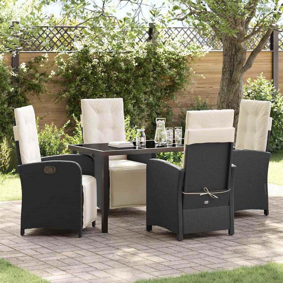 VidaXL Ensemble de salle à manger pour jardin poly rattan  