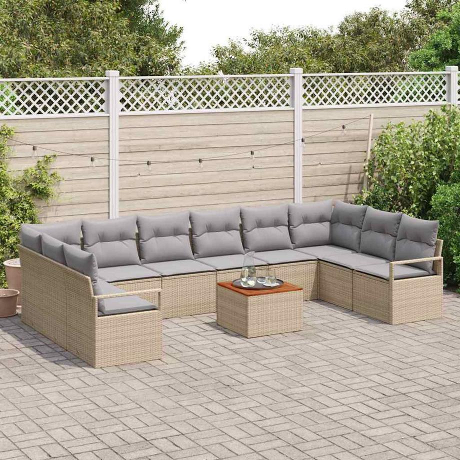 VidaXL Canapé de jardin poly rattan  