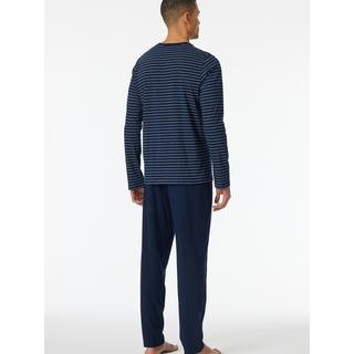 Schiesser Casual Essentials Gestreifter Pyjama Schlafanzug  
