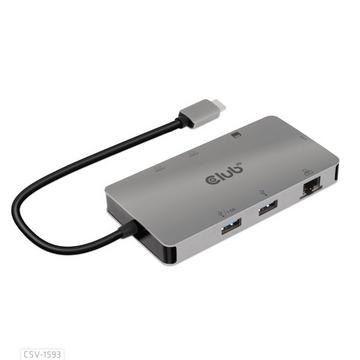 CSV-1593 hub & concentrateur USB 3.2 Gen 1 (3.1 Gen 1) Type-C 16200 Mbit/s Métallique