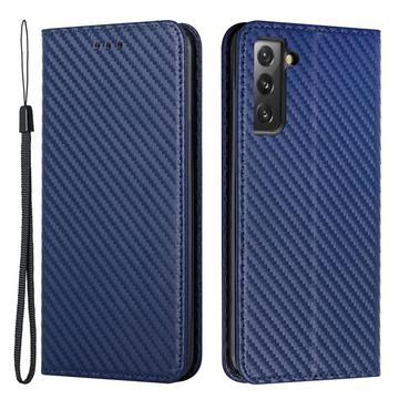 custodia Galaxy S22+ - Custodia Flip Carbon Look nera