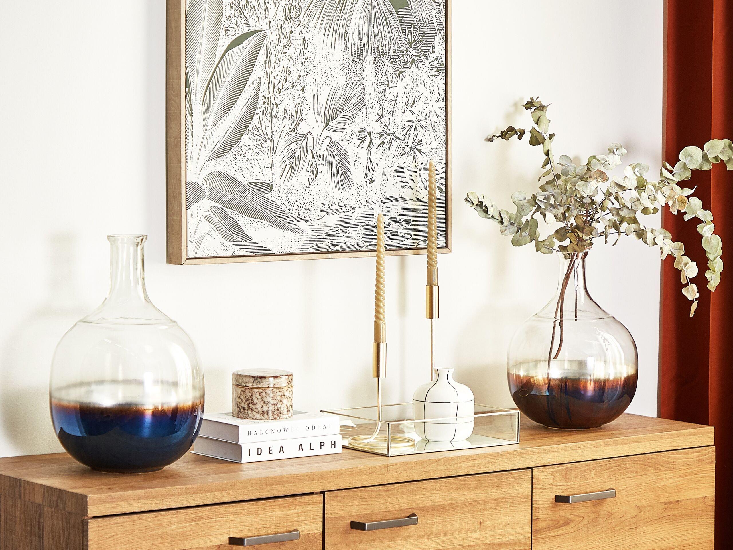 Beliani Vase à fleurs en Verre Moderne RAZALA  