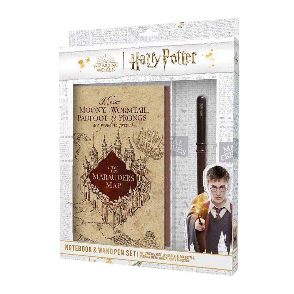 Harry Potter Notizbuch und Stift, Zauberstab, A5 Set  