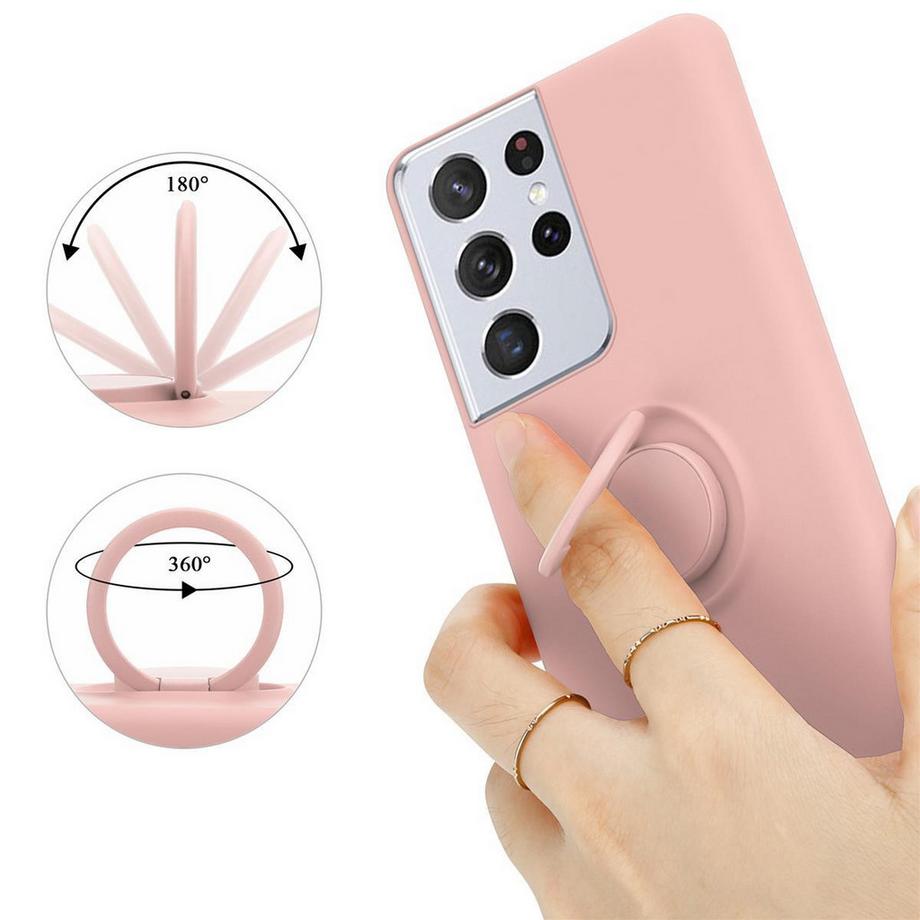 Cadorabo  Hülle für Samsung Galaxy S21 ULTRA TPU Silikon mit Ring Liquid 