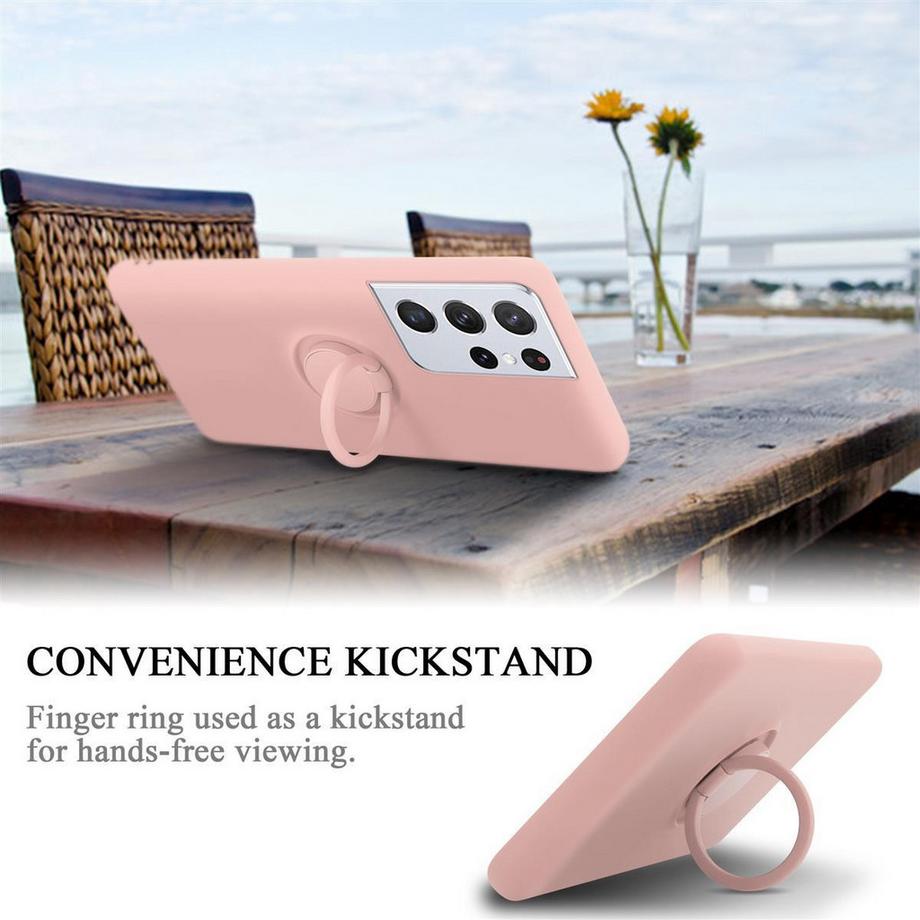 Cadorabo  Hülle für Samsung Galaxy S21 ULTRA TPU Silikon mit Ring Liquid 