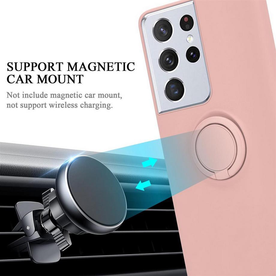 Cadorabo  Hülle für Samsung Galaxy S21 ULTRA TPU Silikon mit Ring Liquid 