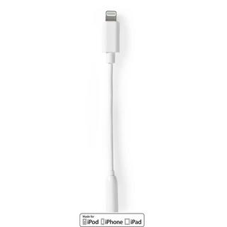 Nedis  Adattatore Lightning | Apple Lightning, 8 pin | 3,5 mm femmina | Nichelato | 0,10 m | Rotondo | PVC 