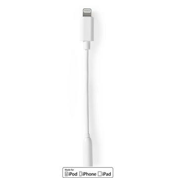 Lightning Adapter | Apple Lightning, 8-polig | 3,5 mm Buchse | Vernickelt | 0,10 m | Rund | PVC