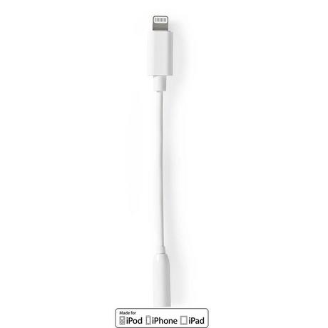 Nedis  Adattatore Lightning | Apple Lightning, 8 pin | 3,5 mm femmina | Nichelato | 0,10 m | Rotondo | PVC 