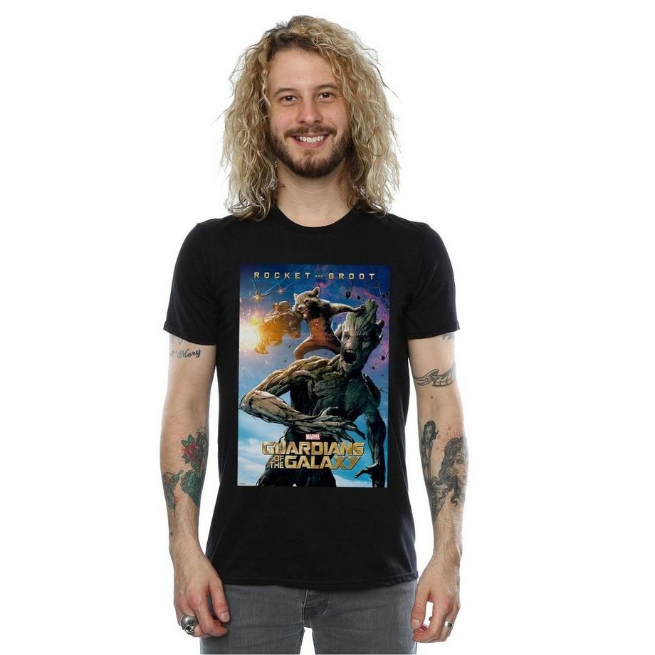 MARVEL Guardians Of The Galaxy Rocket und Groot T-Shirt  