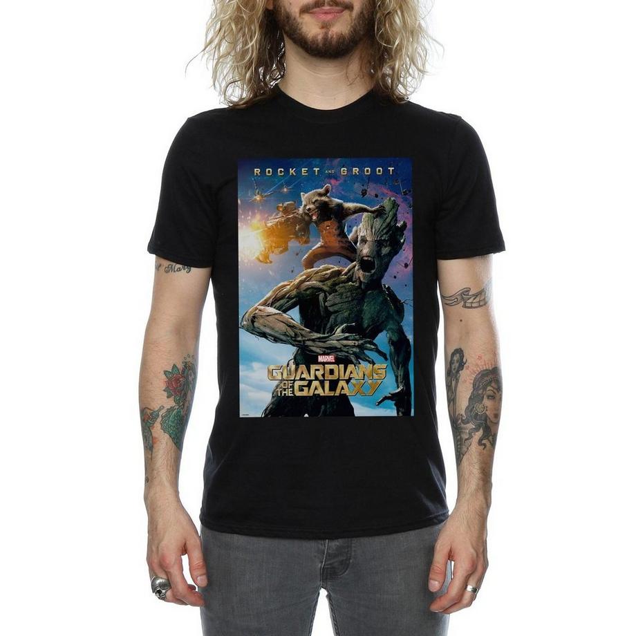 MARVEL Guardians Of The Galaxy Rocket und Groot T-Shirt  