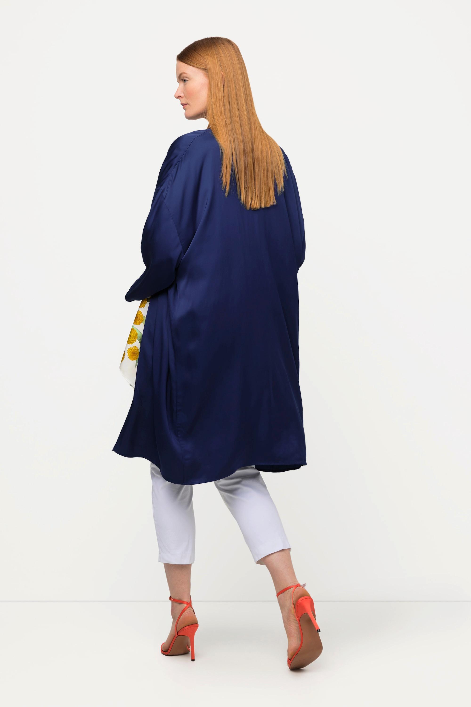 Ulla Popken Kimono Col Châle Larges Manches 3/4  