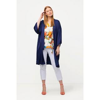Ulla Popken Kimono Col Châle Larges Manches 3/4  