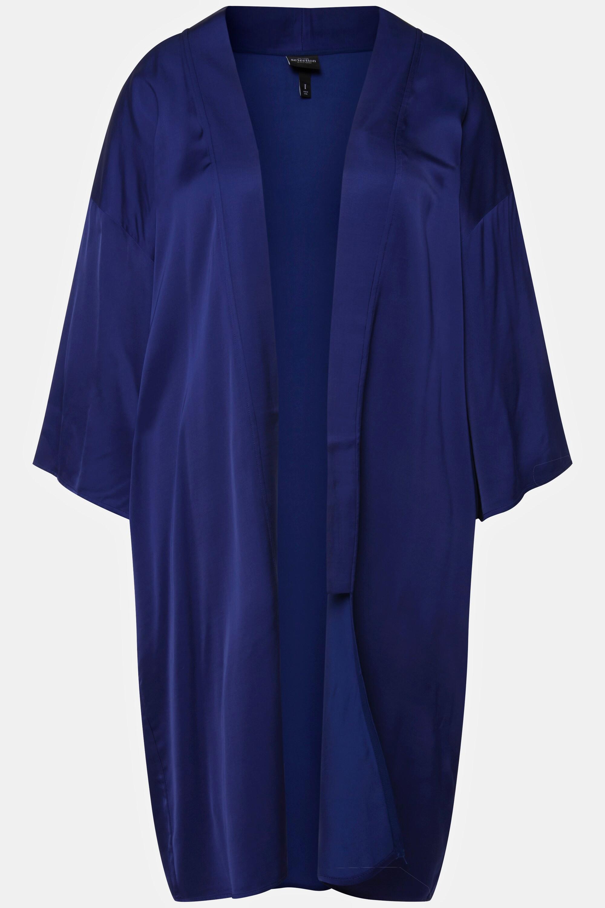 Ulla Popken Kimono Col Châle Larges Manches 3/4  