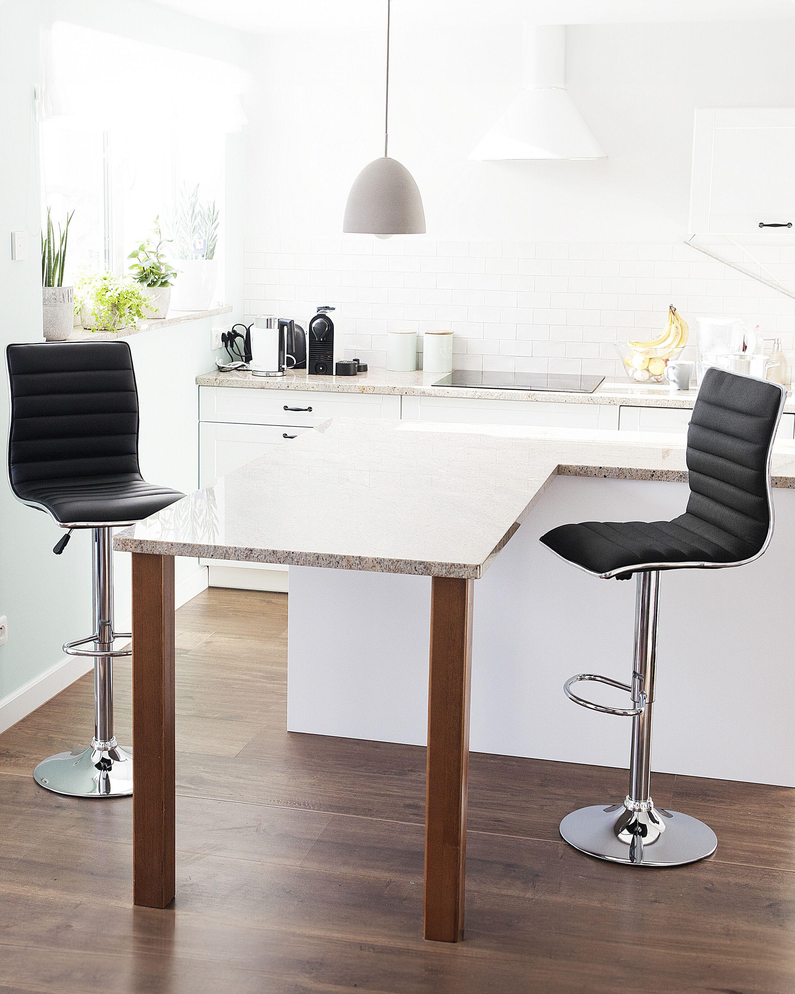 Beliani Set di 2 sedie alte en Tessuto Moderno LUCERNE  