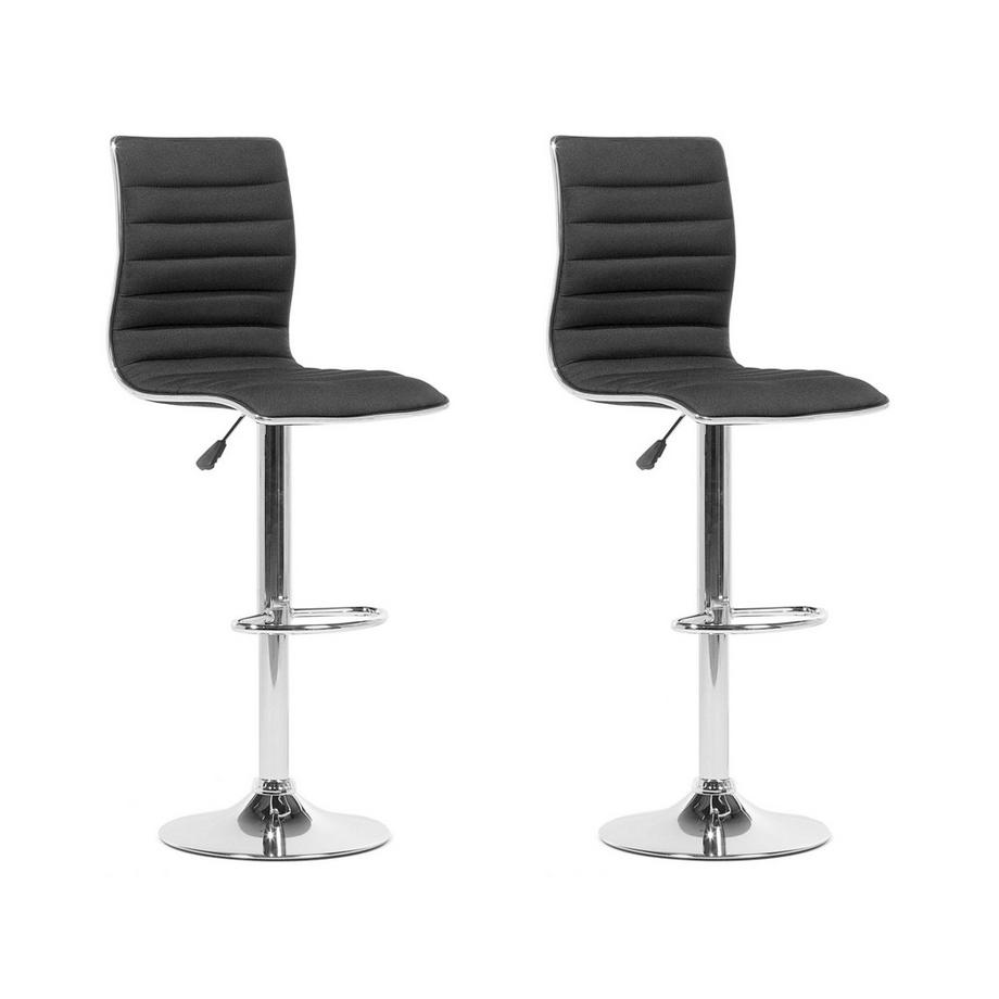 Lot de 2 chaises de bar en Tissu Moderne LUCERNE