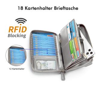 Only-bags.store Portafoglio Piccolo Scomparti Carte di Credito Tasca Telefono con Cerniera 2 Cinghie  