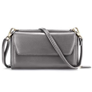 Only-bags.store Portafoglio Piccolo Scomparti Carte di Credito Tasca Telefono con Cerniera 2 Cinghie  