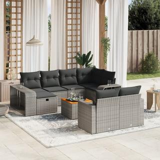 VidaXL set divano da giardino Polirattan  