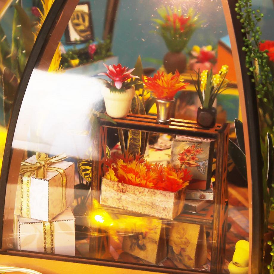 Activity-board  Kit de maison miniature pour adultes à construire Kit de maison artisanale avec meubles et outils Making 