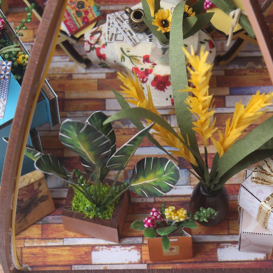 Activity-board  Kit de maison miniature pour adultes à construire Kit de maison artisanale avec meubles et outils Making 