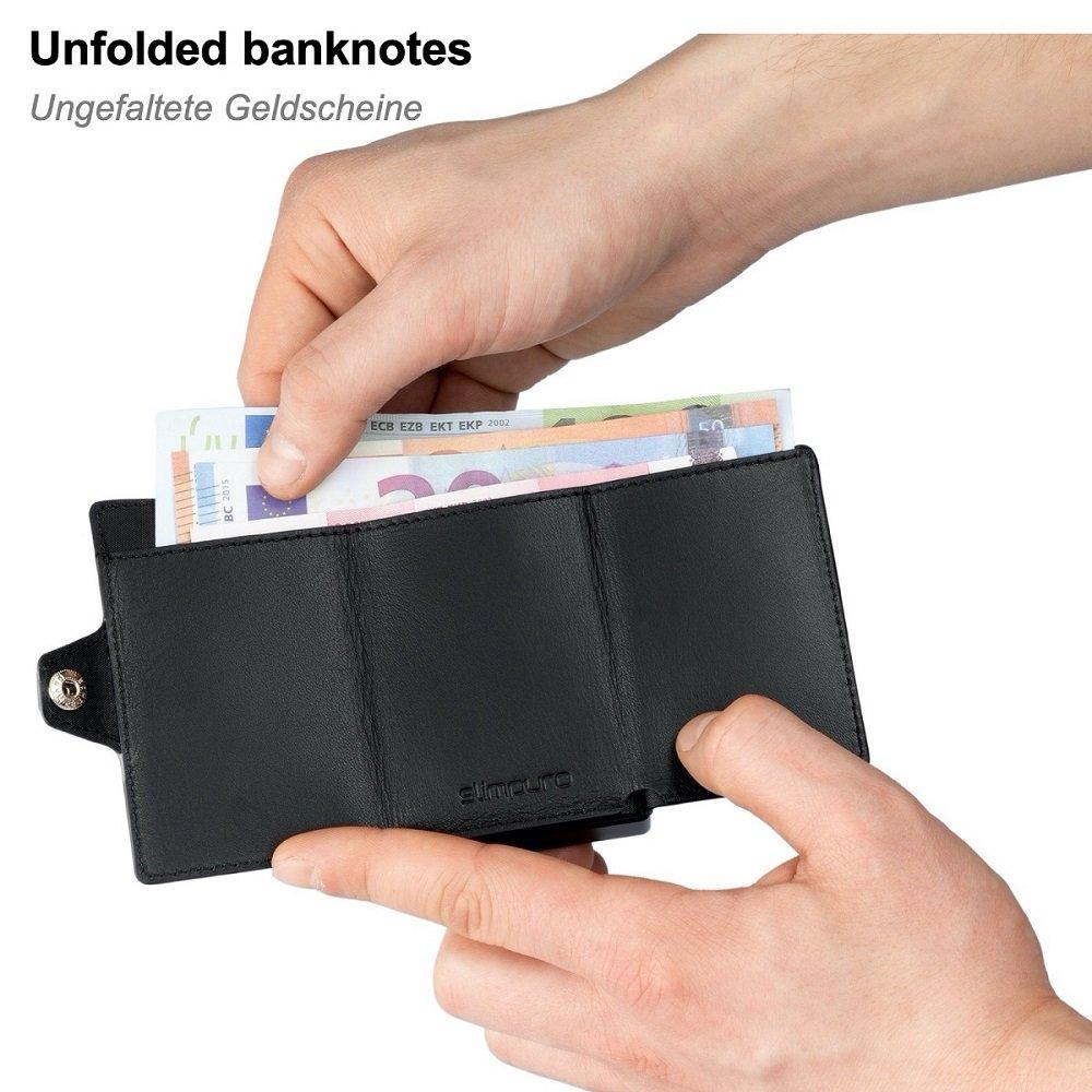 ZNAP Portafoglio in Pelle Liscia per 8 Carte  